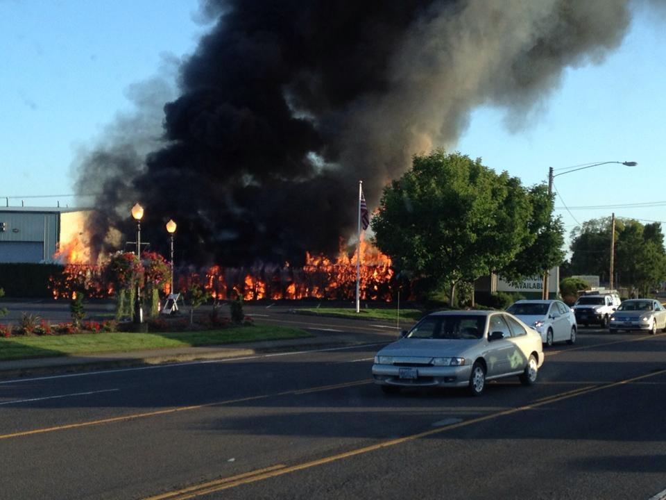 cigarette gas station explosion Cigarette starts fire at McMinnville business