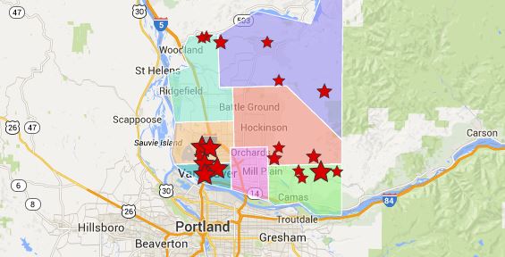 clark county pud power outage map Latest Outage Info In The Portland Vancouver Area Kgw Com clark county pud power outage map