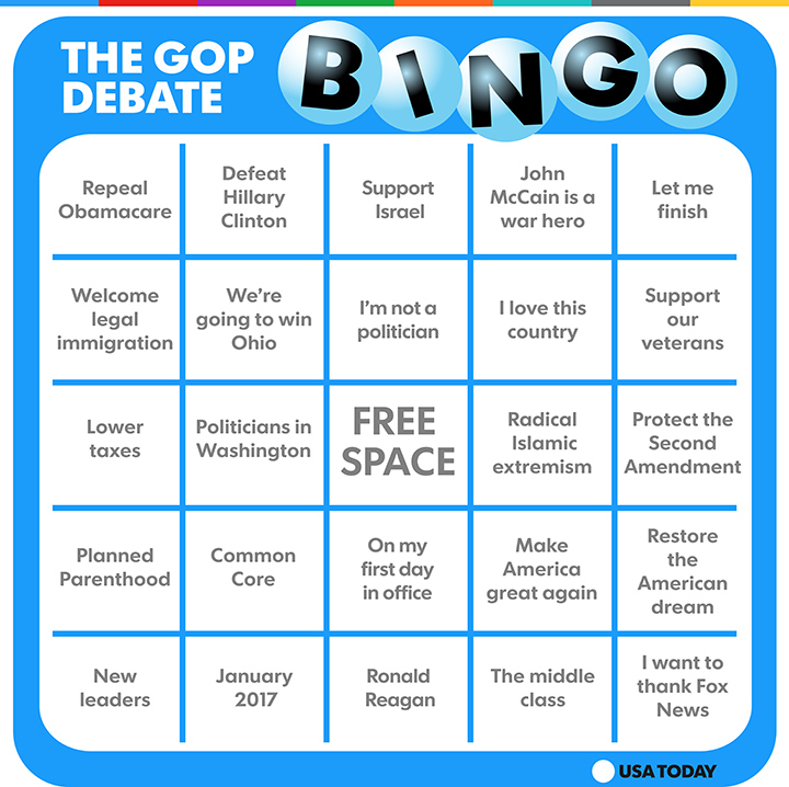 Time to play GOP debate Bingo