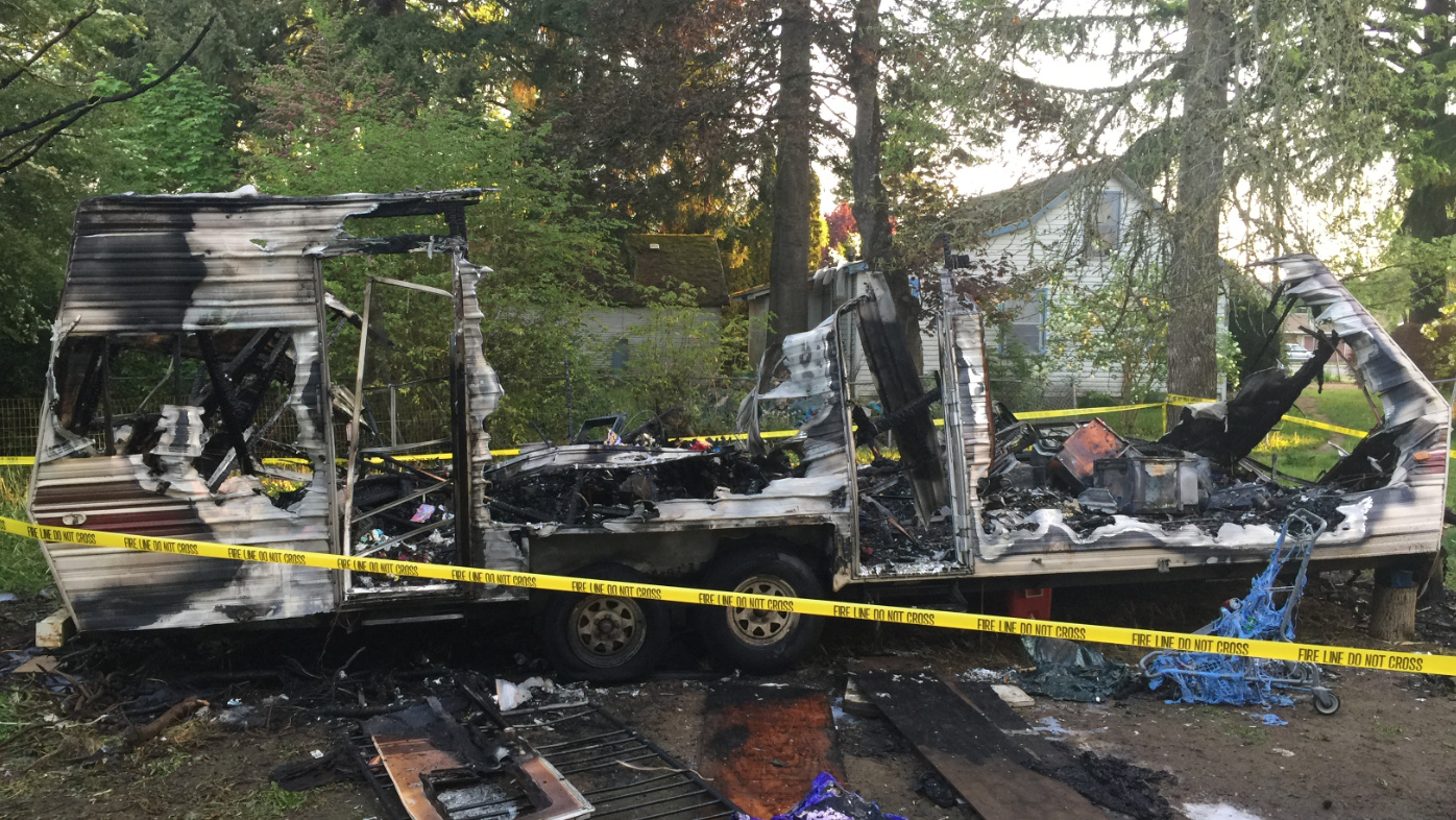 Woman accused of setting trailer on fire while still inside with son ...