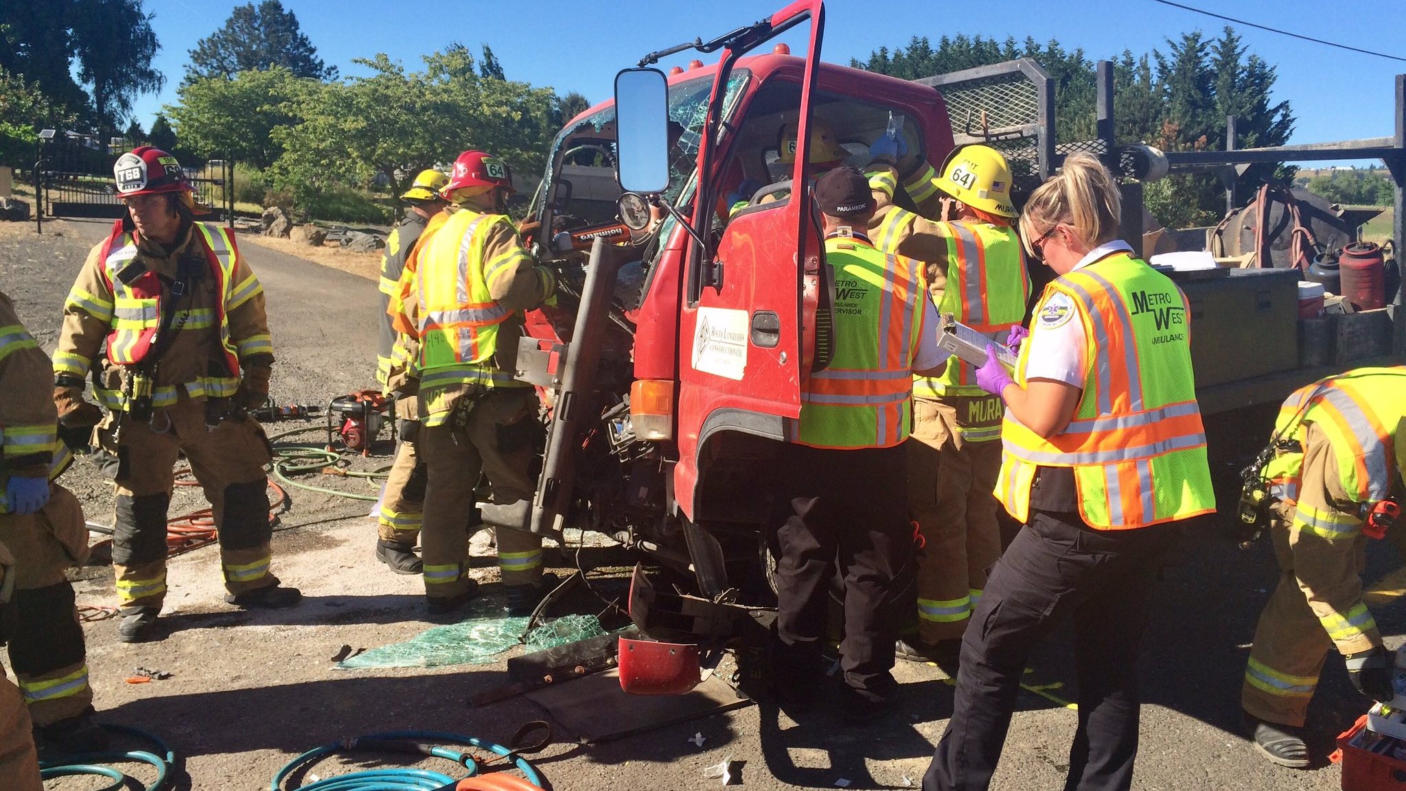 Two injured in threevehicle crash on NW Cornelius Pass Road