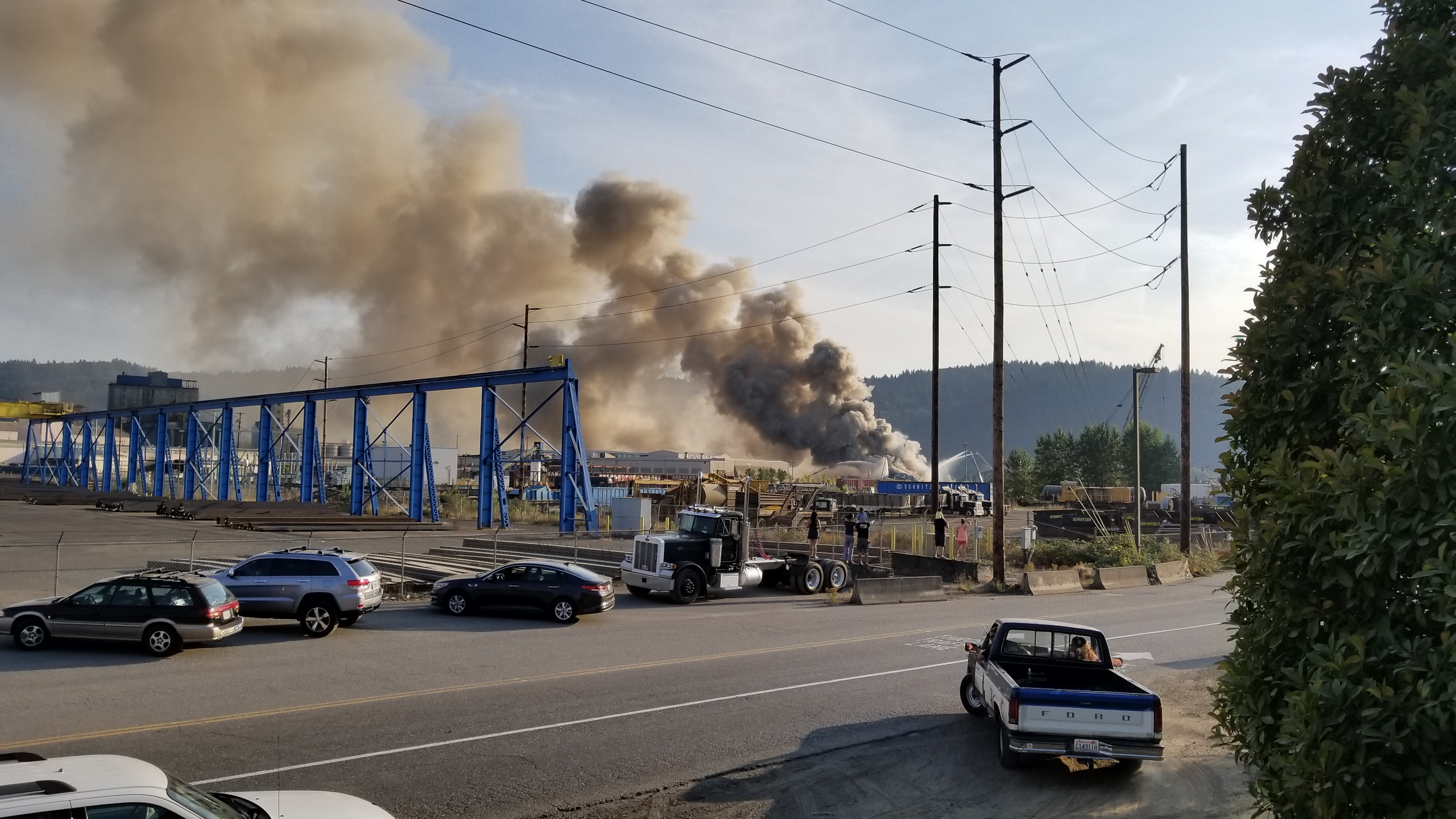 Photos North Portland industrial fire